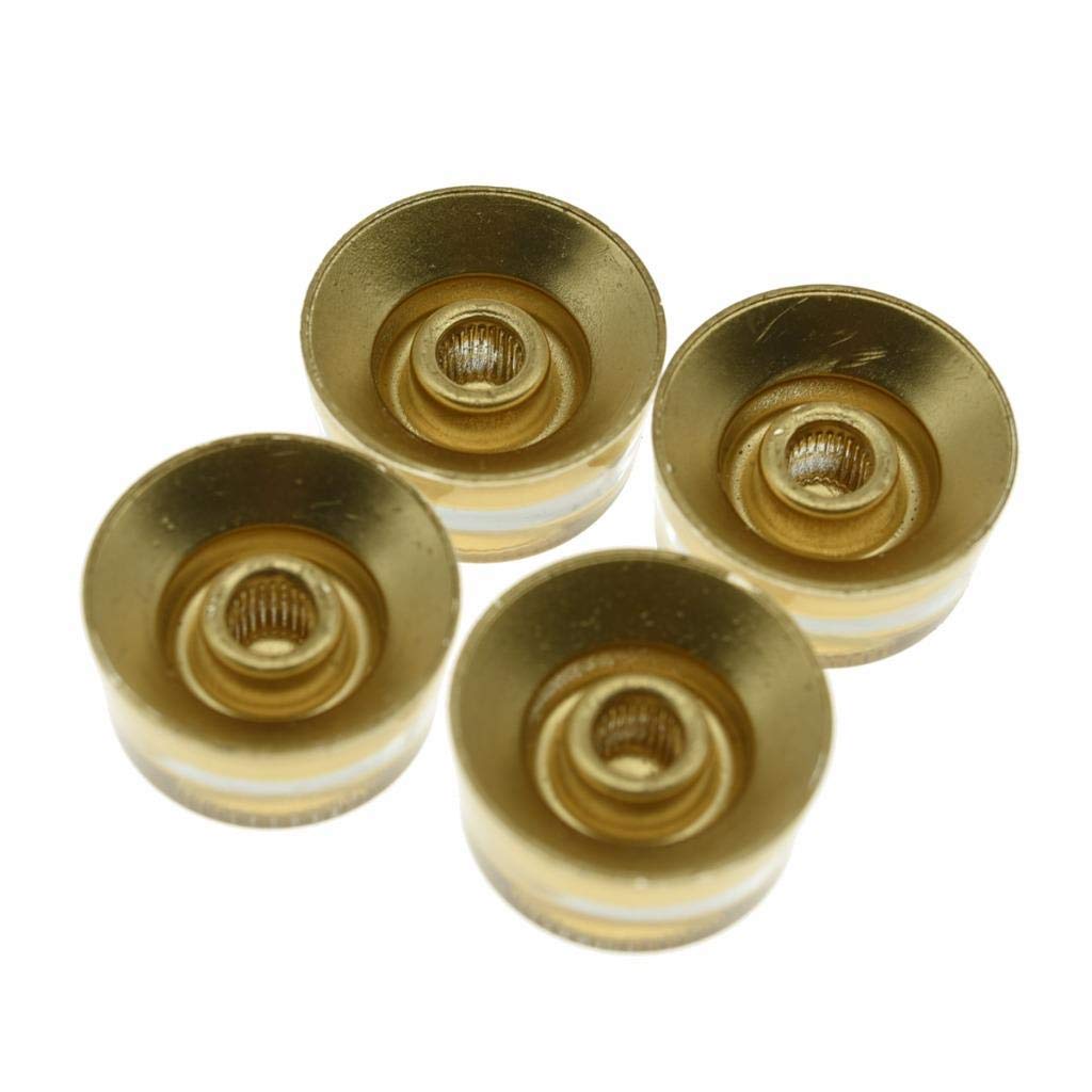 Dopro 4pcs USA(Imperial) LP Guitar Speed Dial Knobs 24 Fine Splines Control Knobs for USA Les Paul/CTS Pots Gold